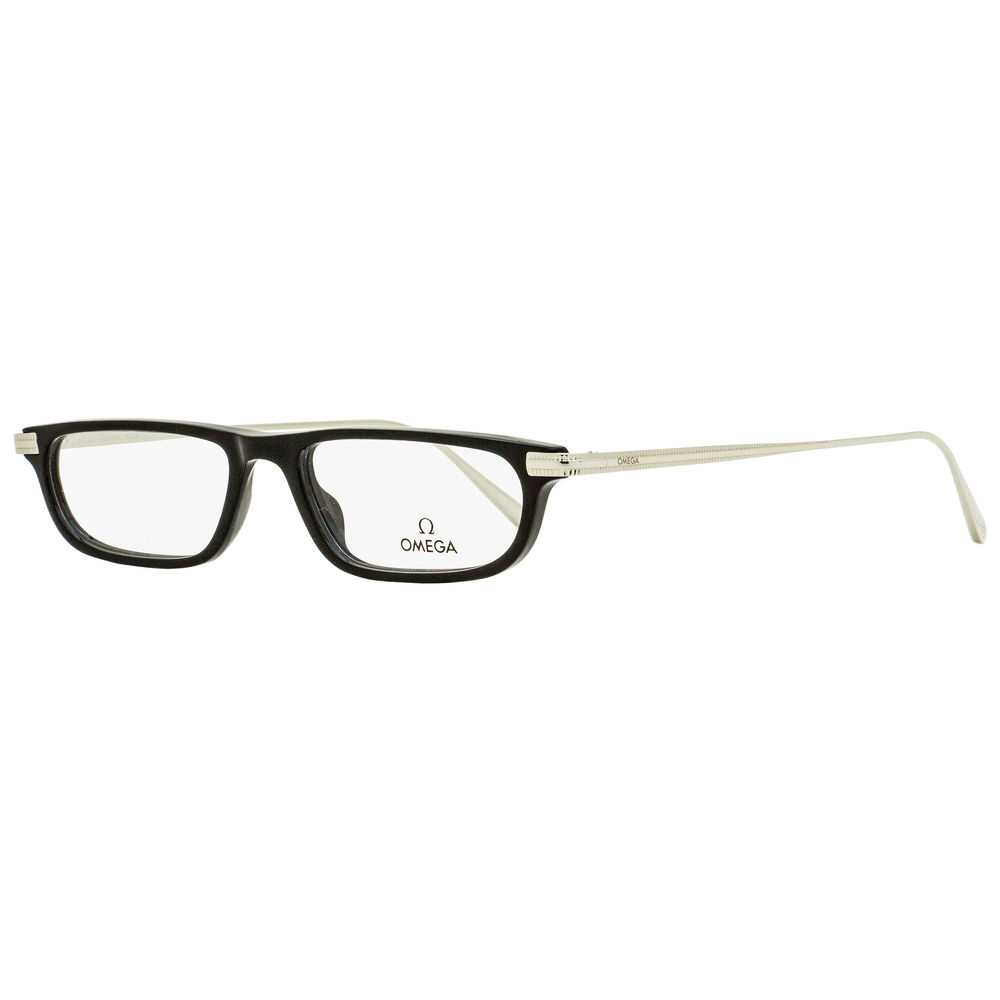 Omega Rectangular Eyeglasses OM5012 01A Black/Palladium 52mm 5012